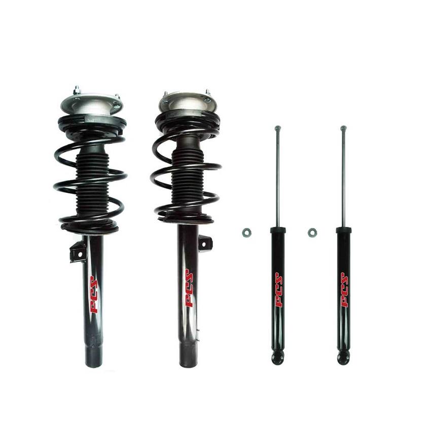 BMW Suspension Strut and Shock Absorber Assembly Kit - Front and Rear (without Sport Package) - Aftermarket 3991552KIT